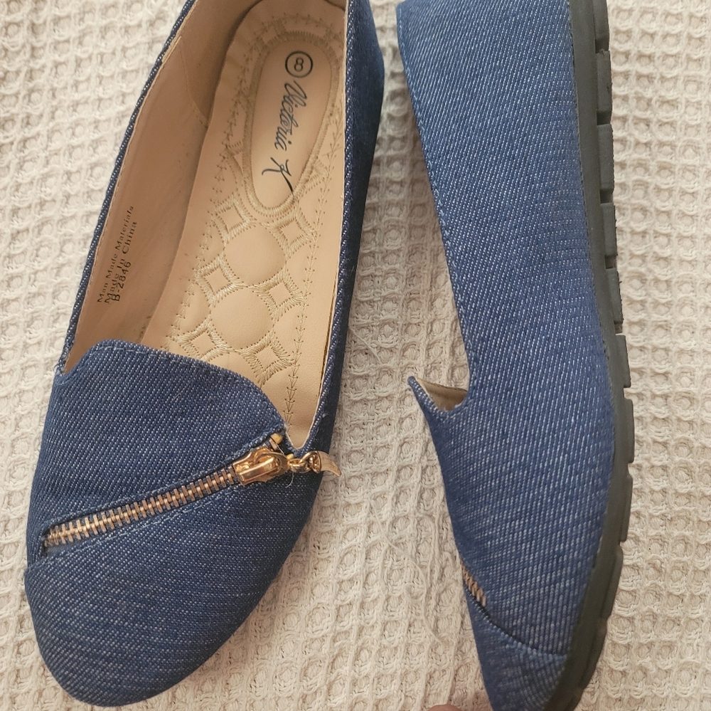 Victoria K Blue Denim Women's Shoes - Picture 2 of 4